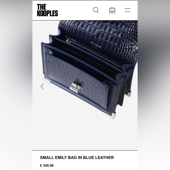 The Kooples Emily Croc-Embossed Leather Mini Crossbody Small NWT gold hardware - Picture 15 of 16